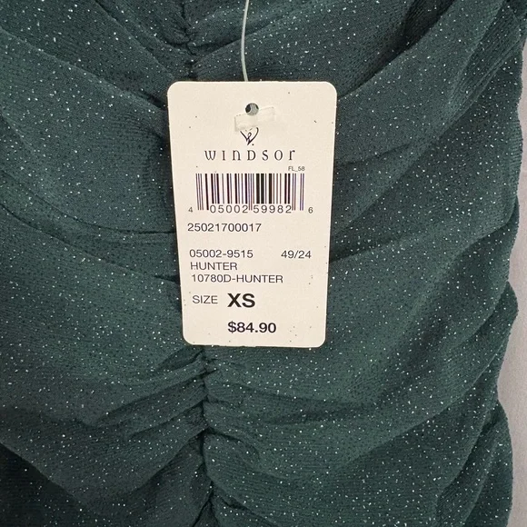 Windsor Hunter Green Bodycon Mermaid Sparkle Dress - Picture 2 of 5